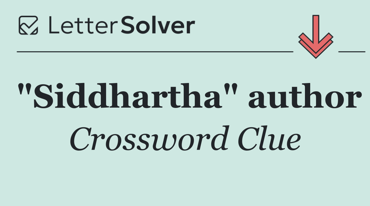 "Siddhartha" author