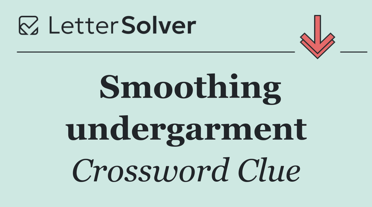 Smoothing undergarment