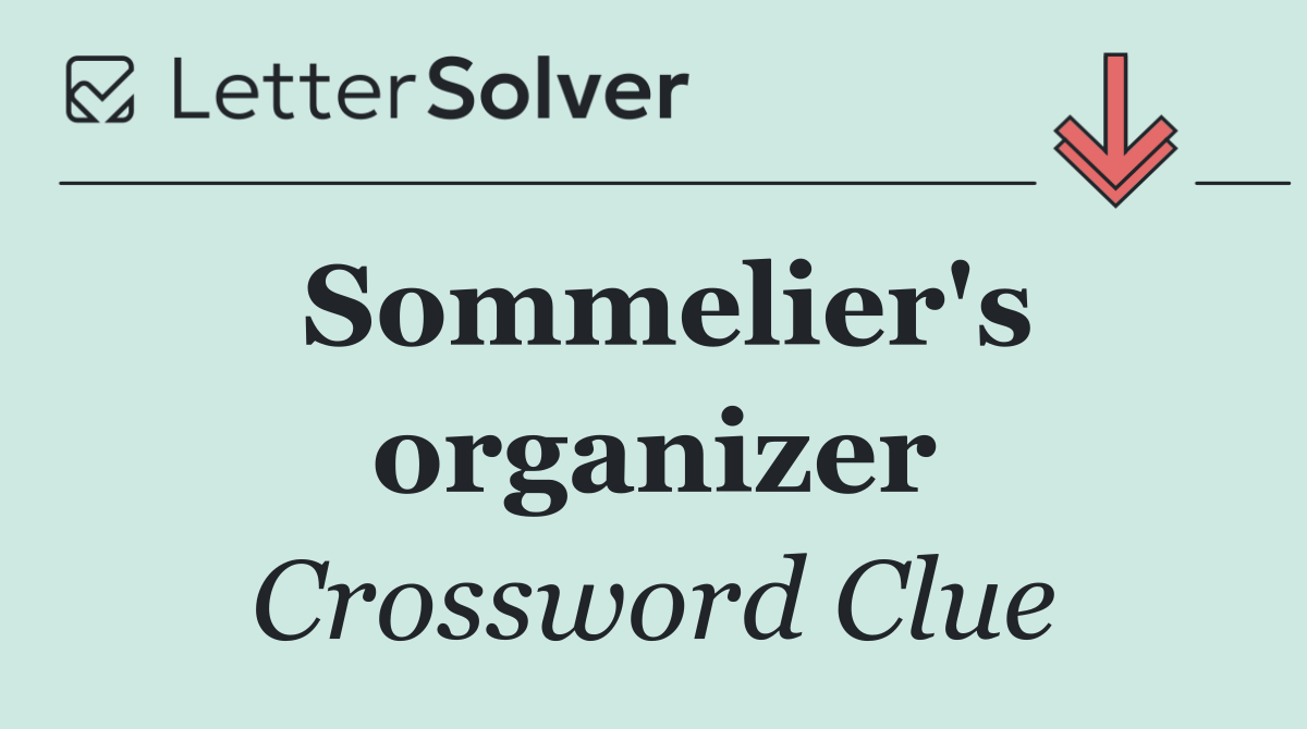 Sommelier's organizer