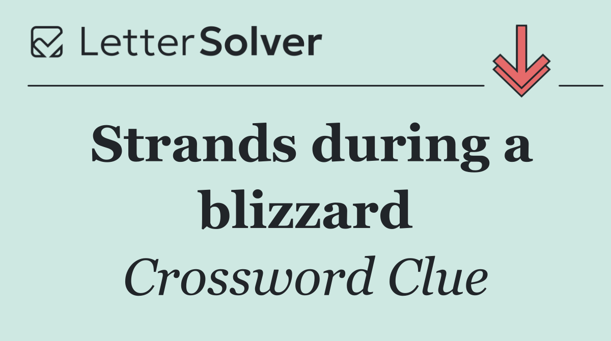 Strands during a blizzard