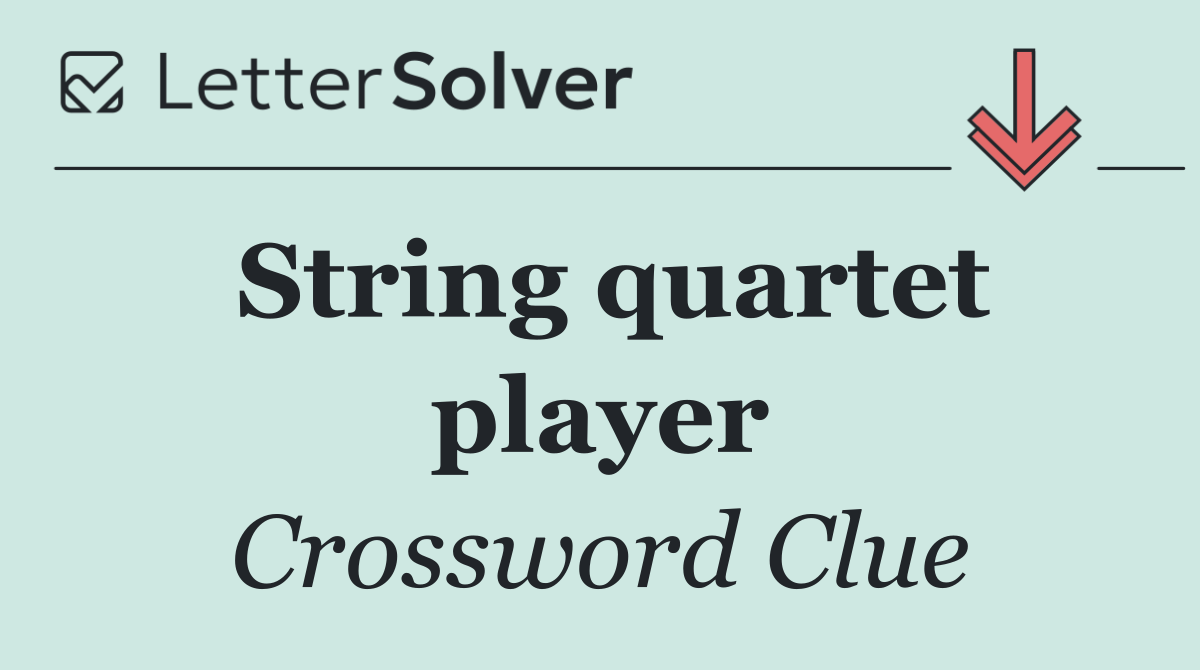 String quartet player