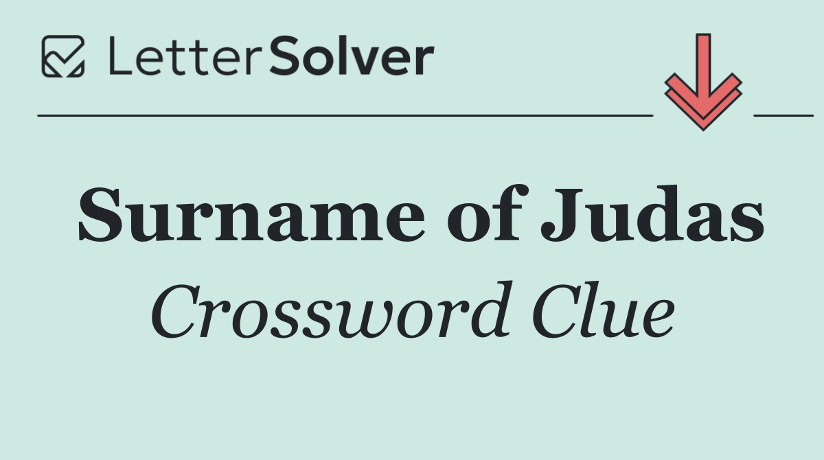 Surname of Judas