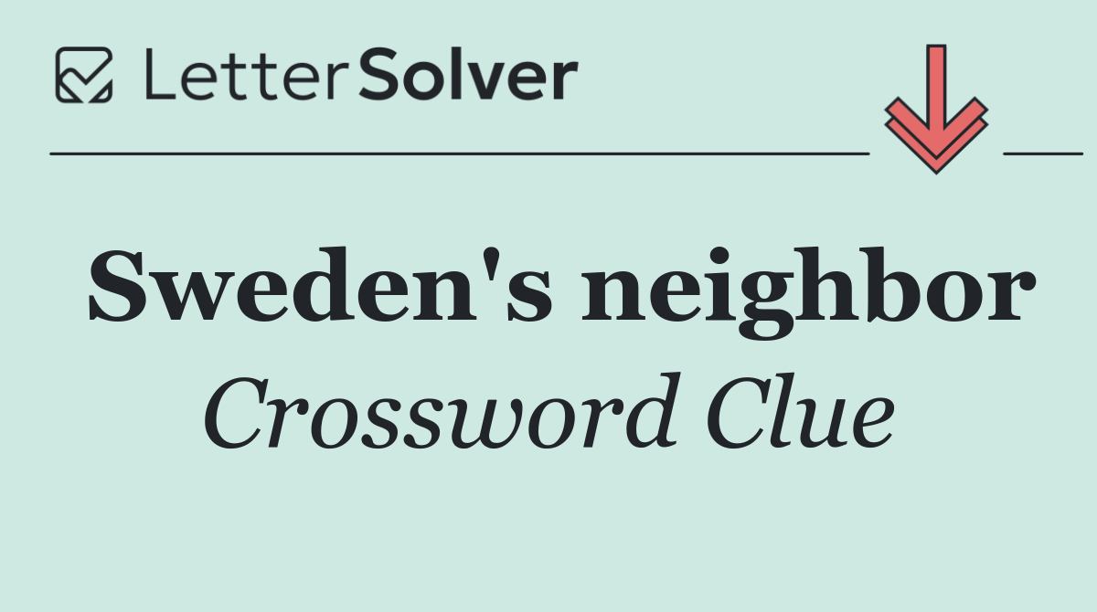 Sweden's neighbor