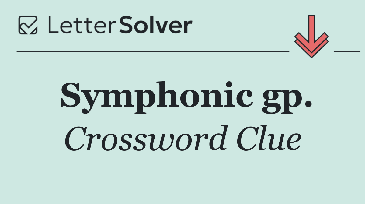 Symphonic gp.