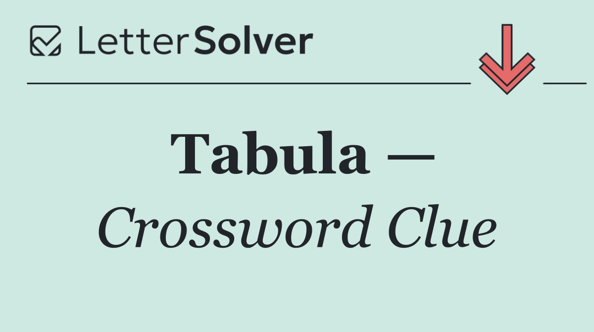 Tabula —