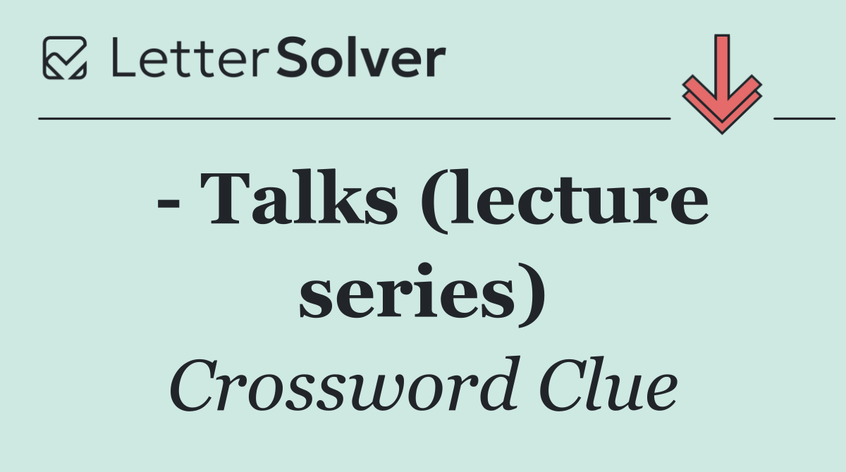   Talks (lecture series)
