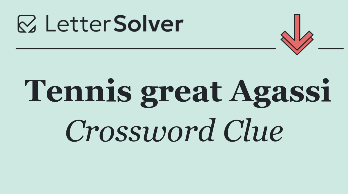 Tennis great Agassi