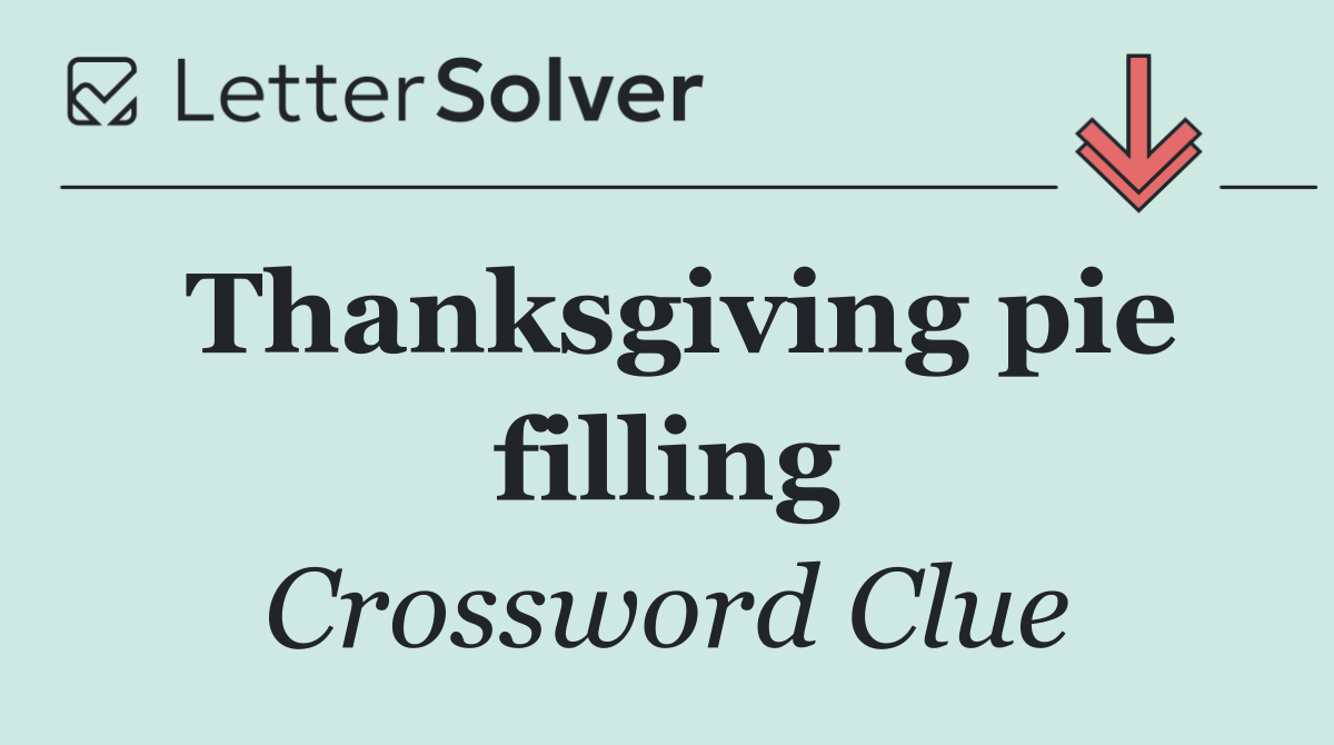 Thanksgiving pie filling