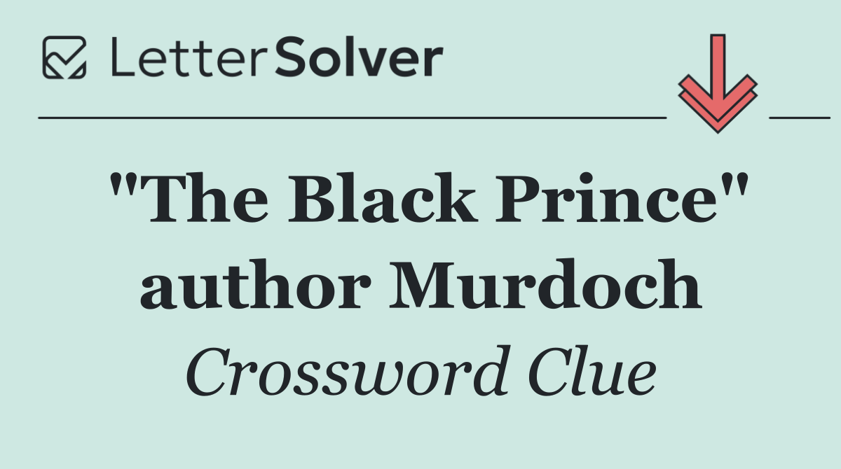 "The Black Prince" author Murdoch