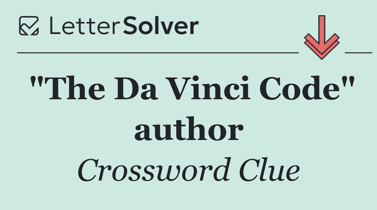 "The Da Vinci Code" author