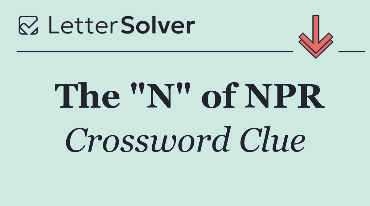 The "N" of NPR