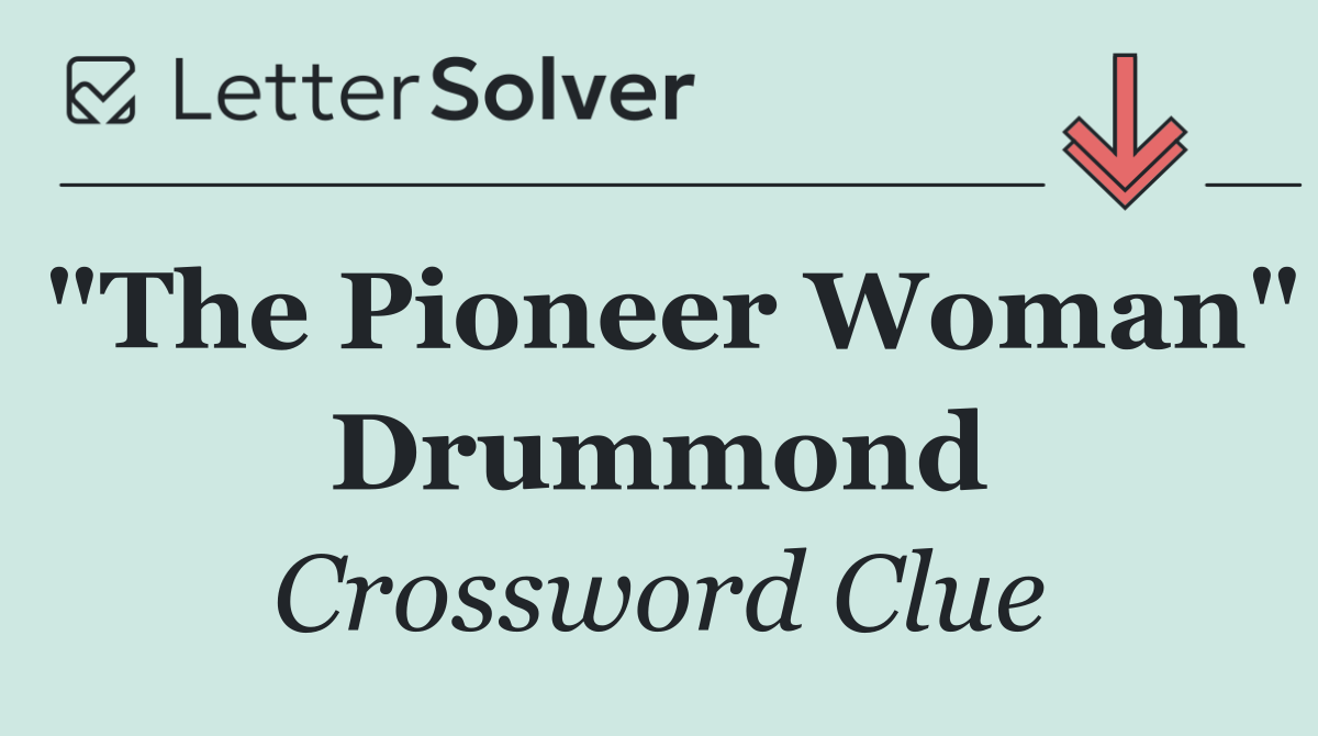 "The Pioneer Woman" Drummond