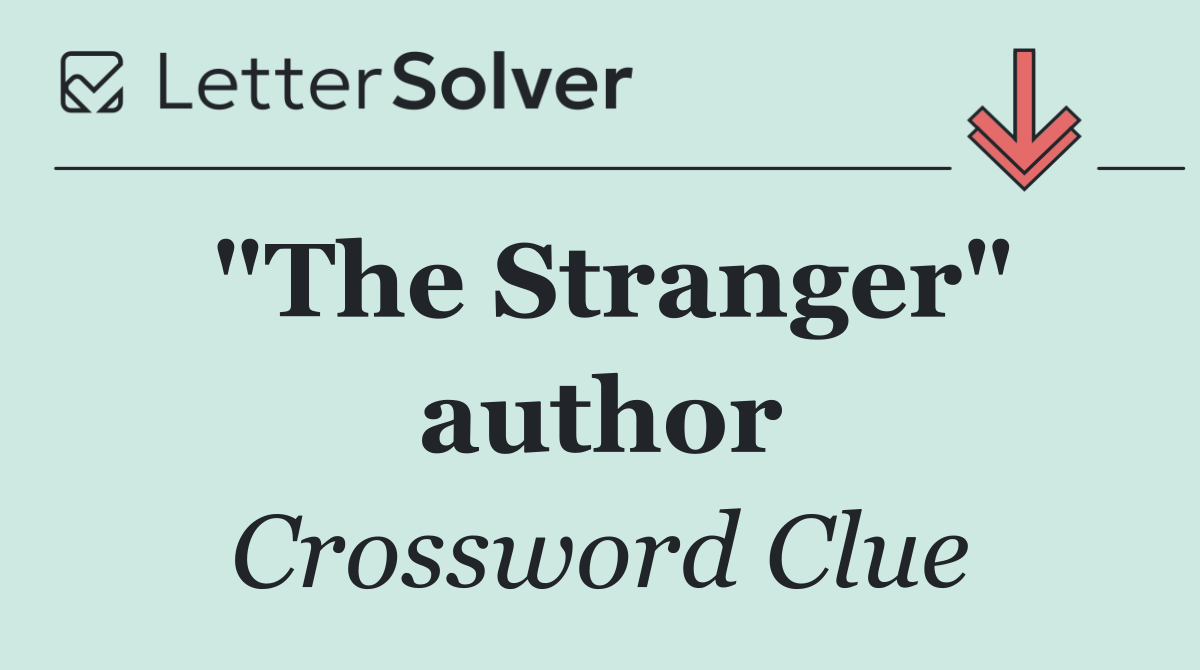 "The Stranger" author