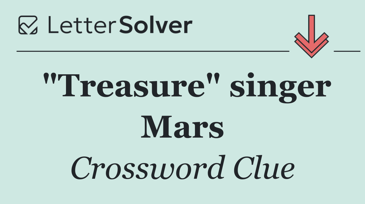 "Treasure" singer Mars