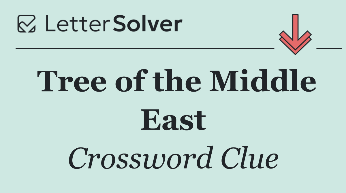 Tree of the Middle East