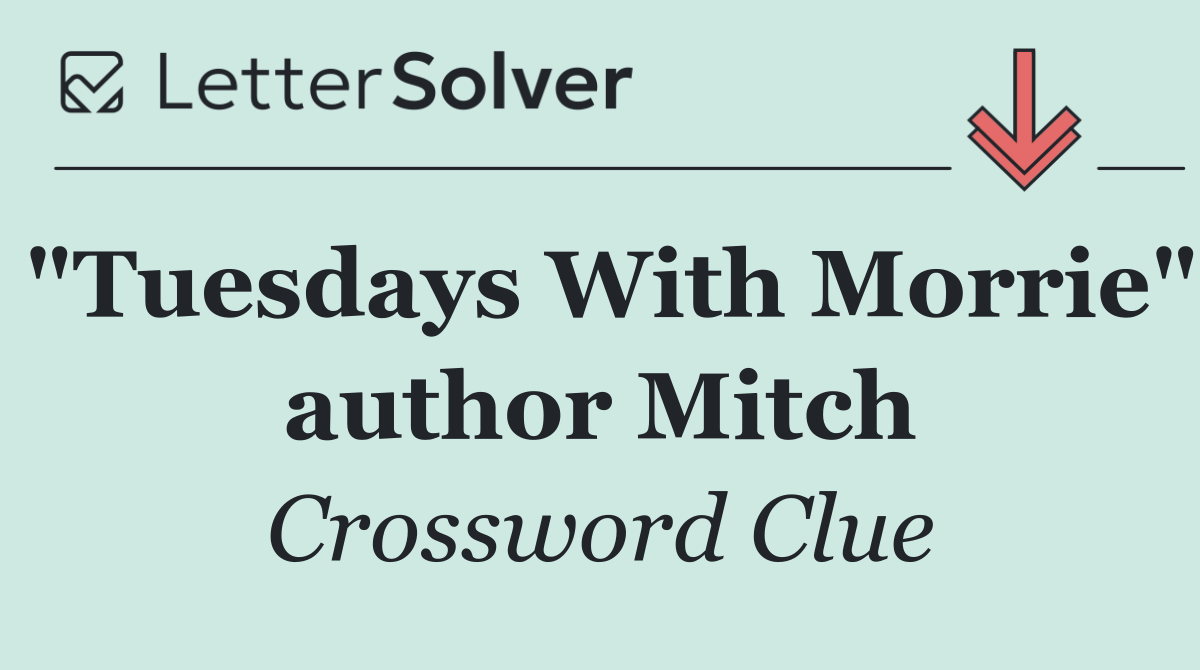 "Tuesdays With Morrie" author Mitch
