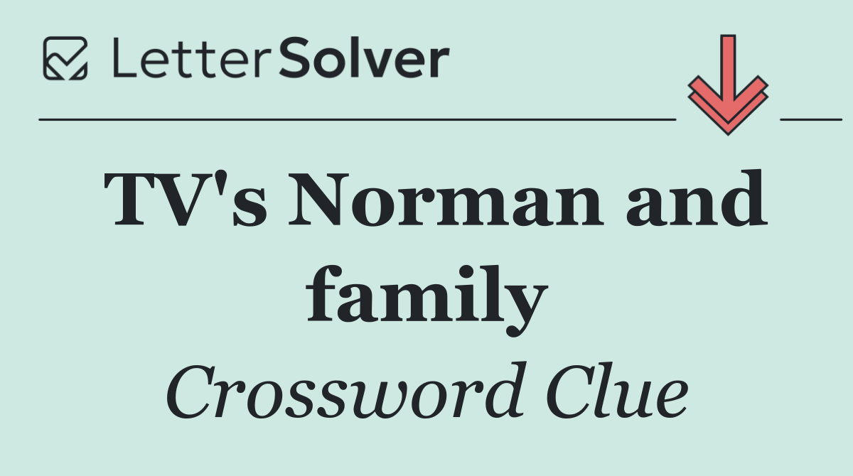 TV's Norman and family