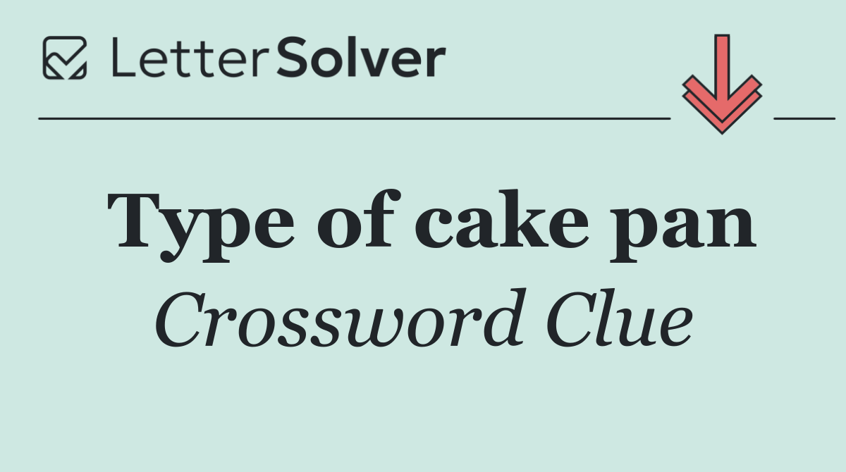 Type of cake pan