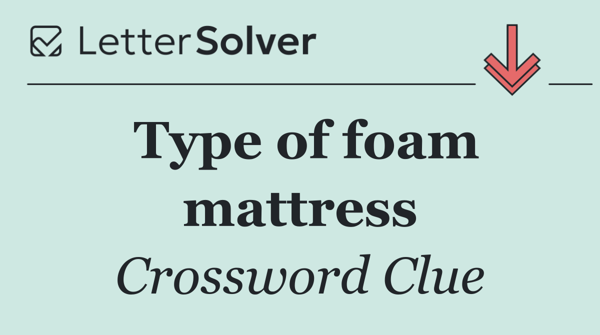 Type of foam mattress
