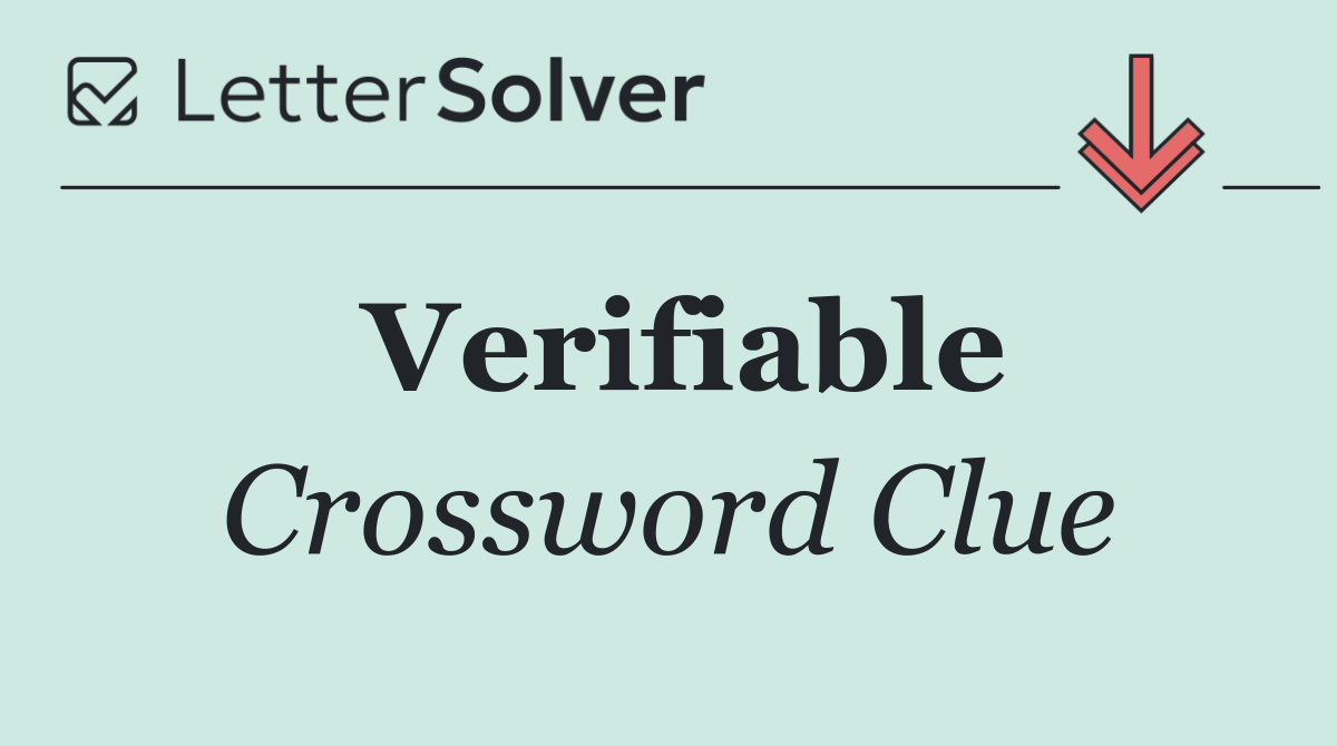 Verifiable