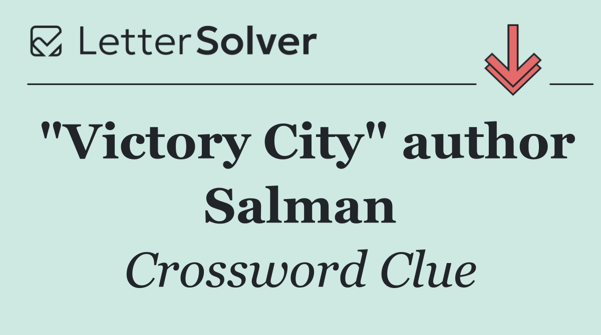 "Victory City" author Salman