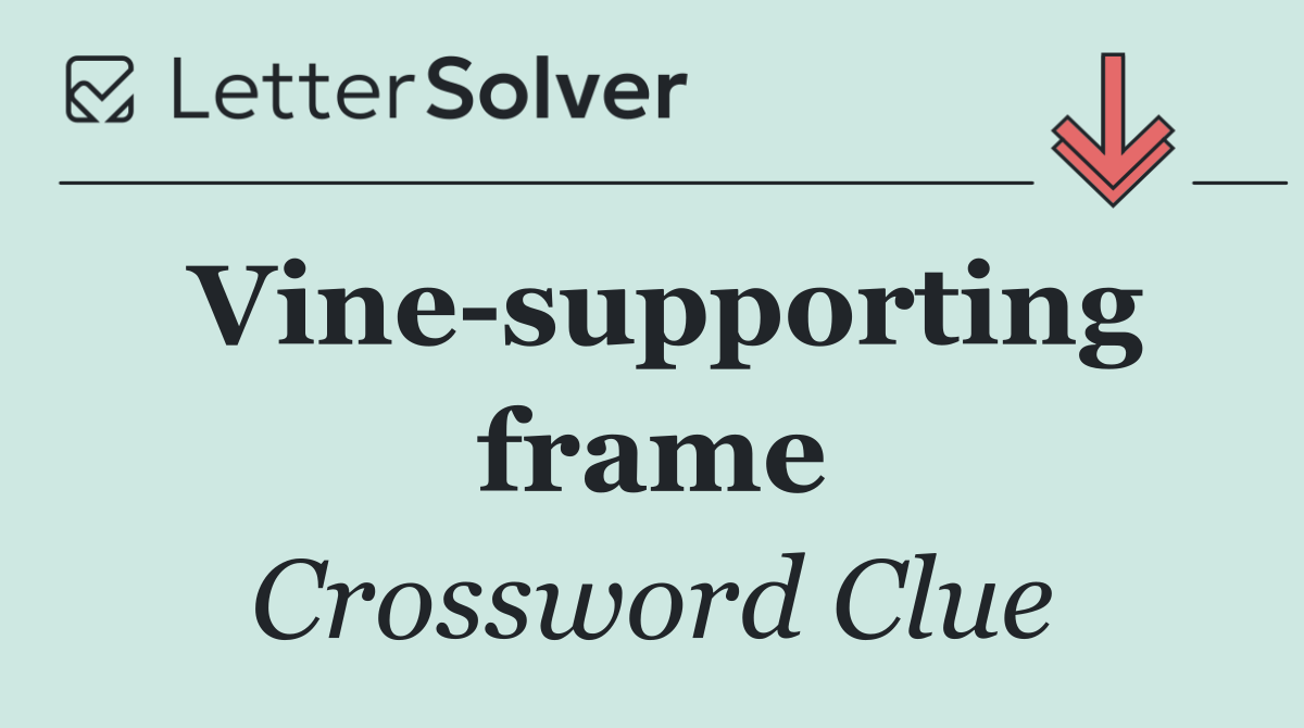 Vine supporting frame