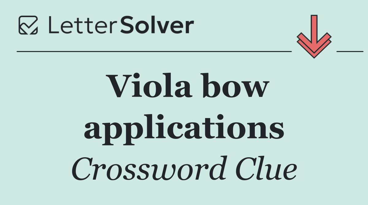 Viola bow applications