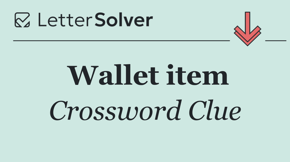 Wallet item