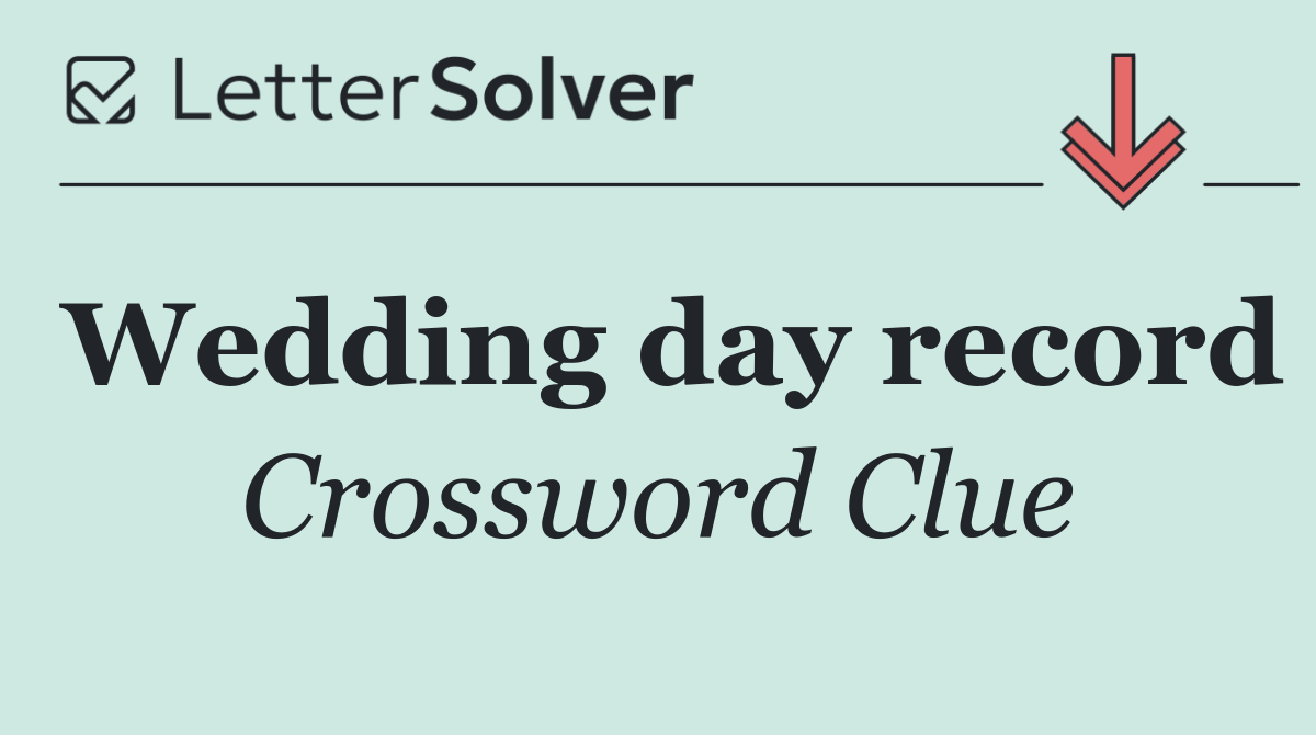 Wedding day record