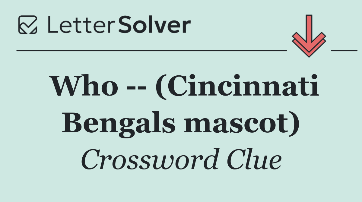 Who    (Cincinnati Bengals mascot)