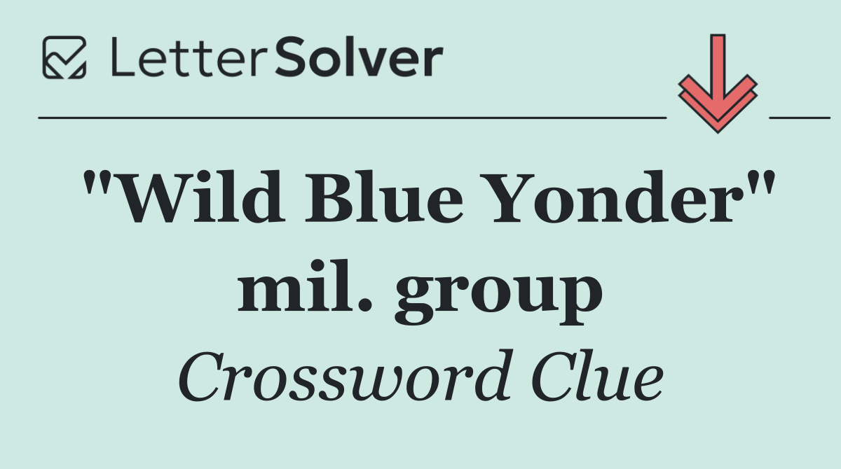 "Wild Blue Yonder" mil. group