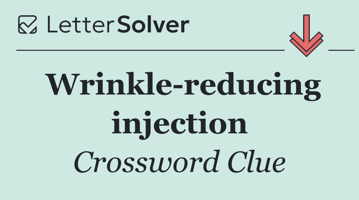 Wrinkle reducing injection