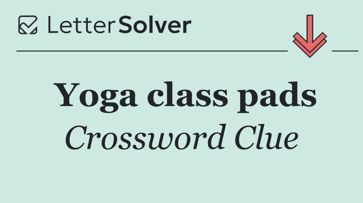 Yoga class pads