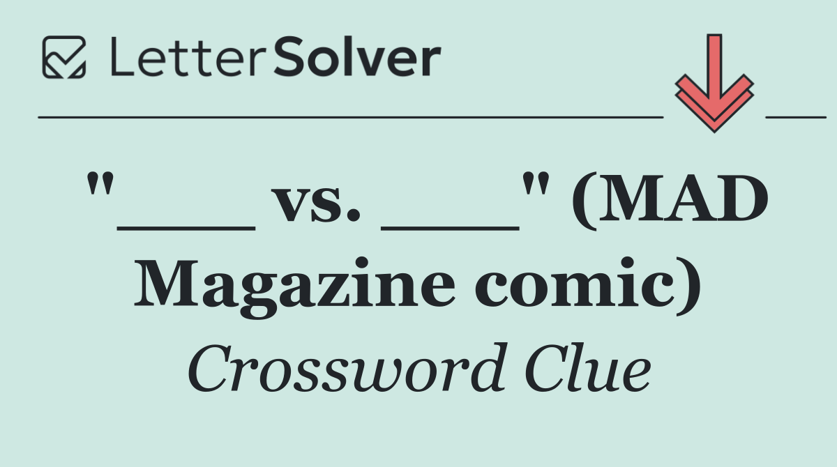 "___ vs. ___" (MAD Magazine comic)