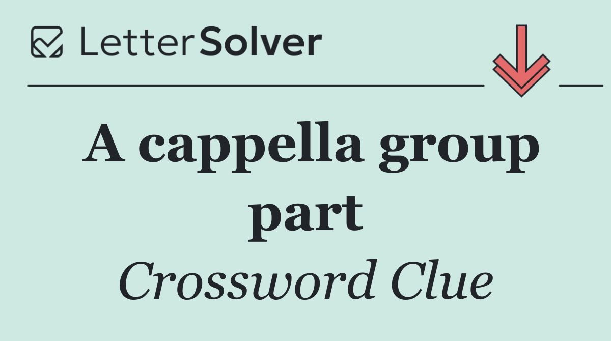 A cappella group part