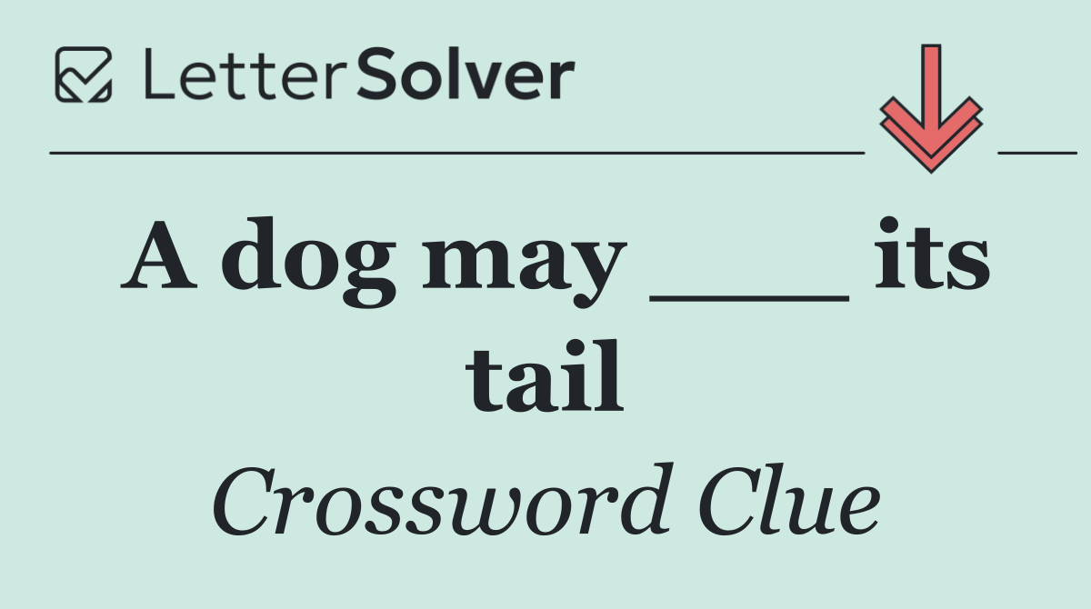 A dog may ___ its tail