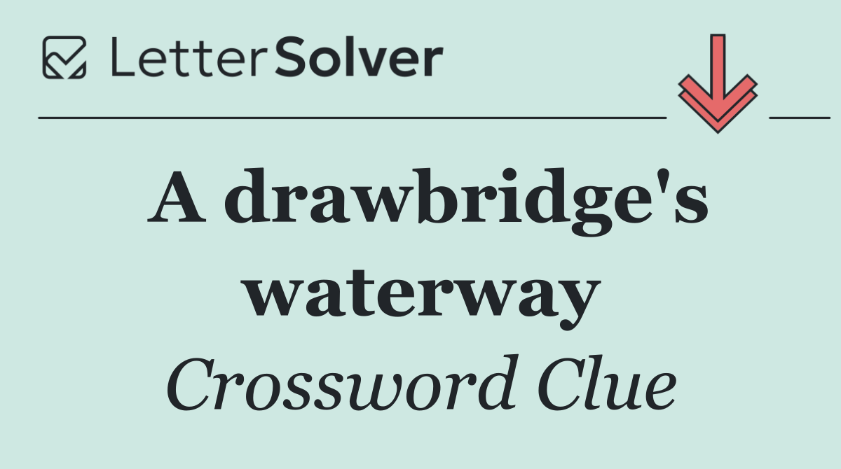 A drawbridge's waterway