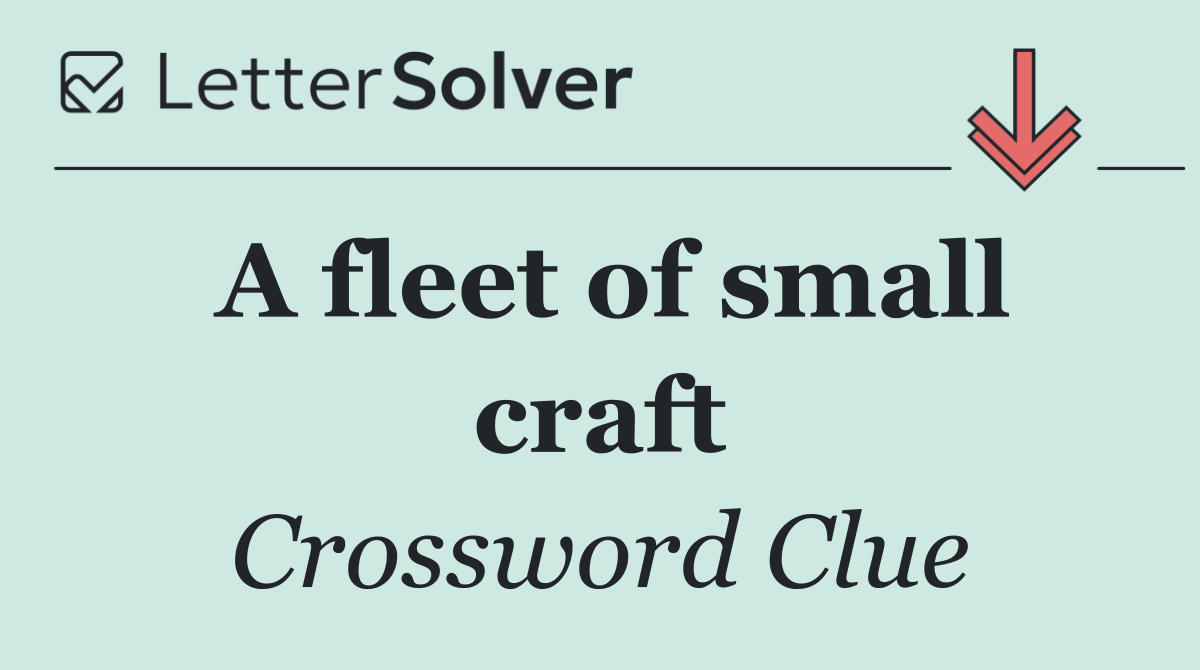 A fleet of small craft