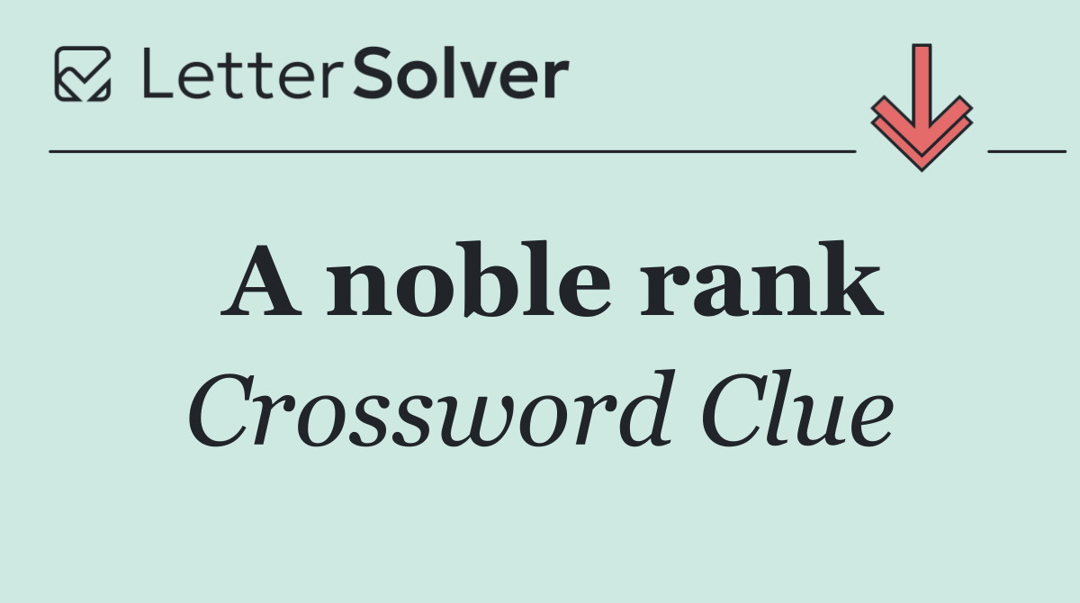 A noble rank