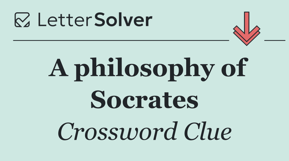 A philosophy of Socrates