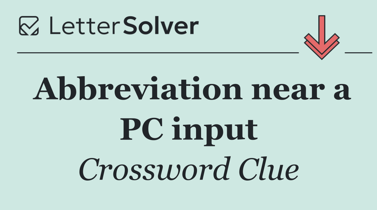 Abbreviation near a PC input