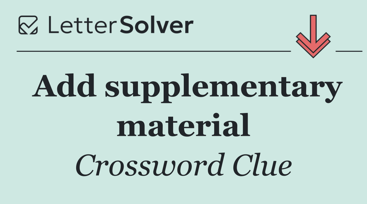 Add supplementary material