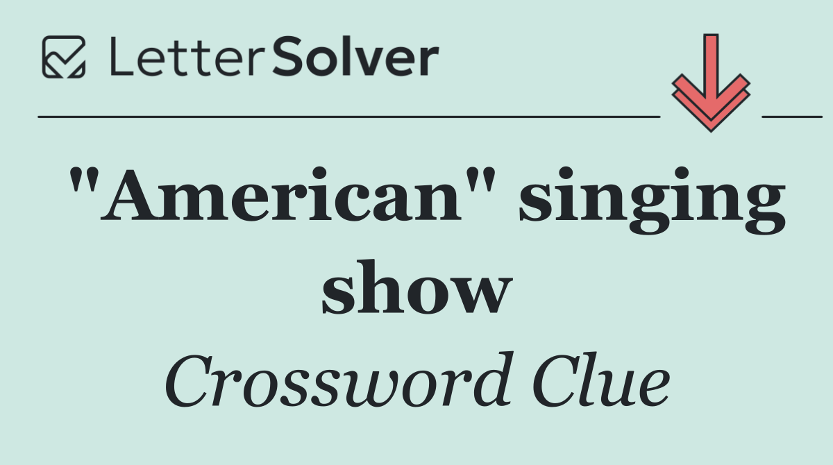 "American" singing show