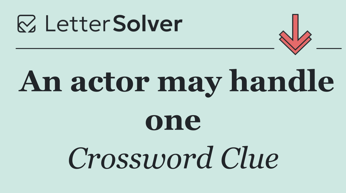 An actor may handle one