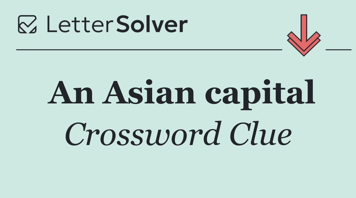 An Asian capital