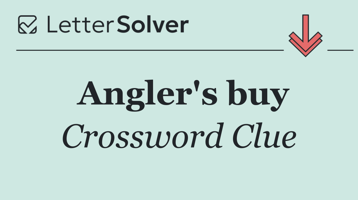 Angler's buy