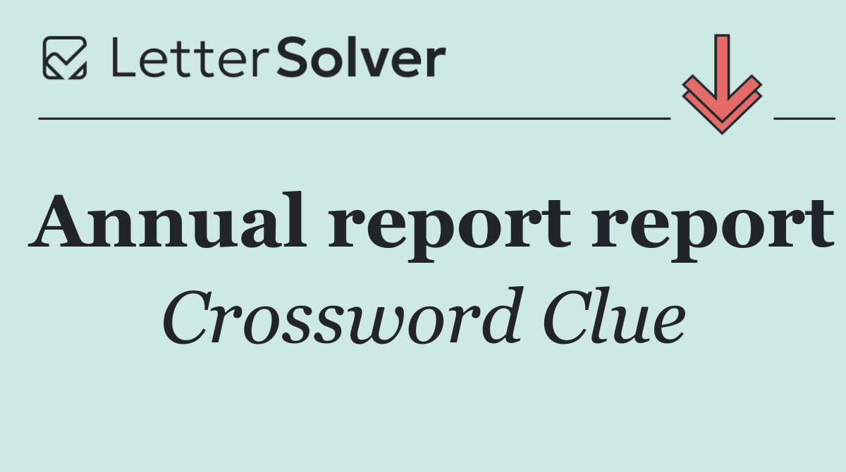 Annual report report