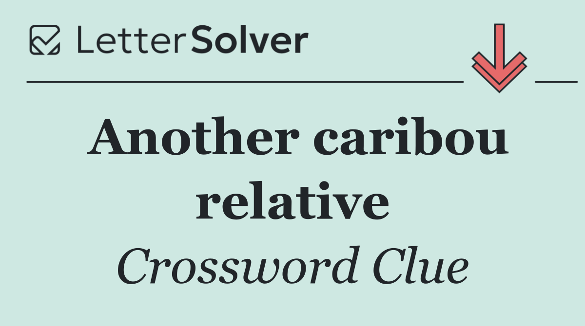 Another caribou relative