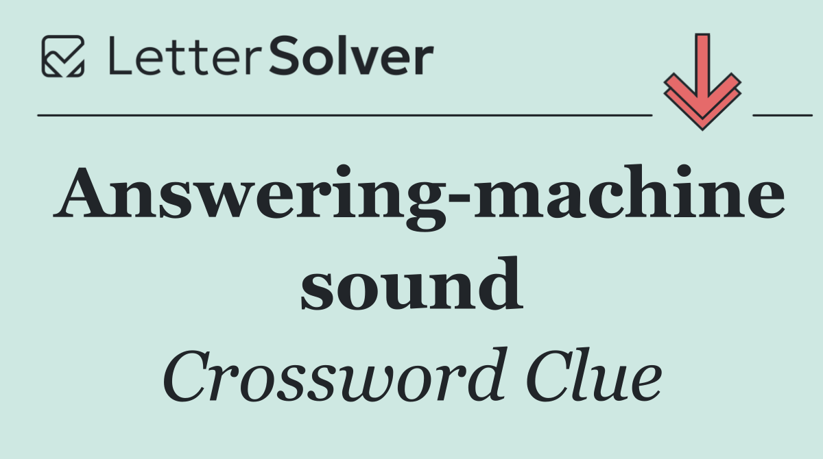 Answering machine sound