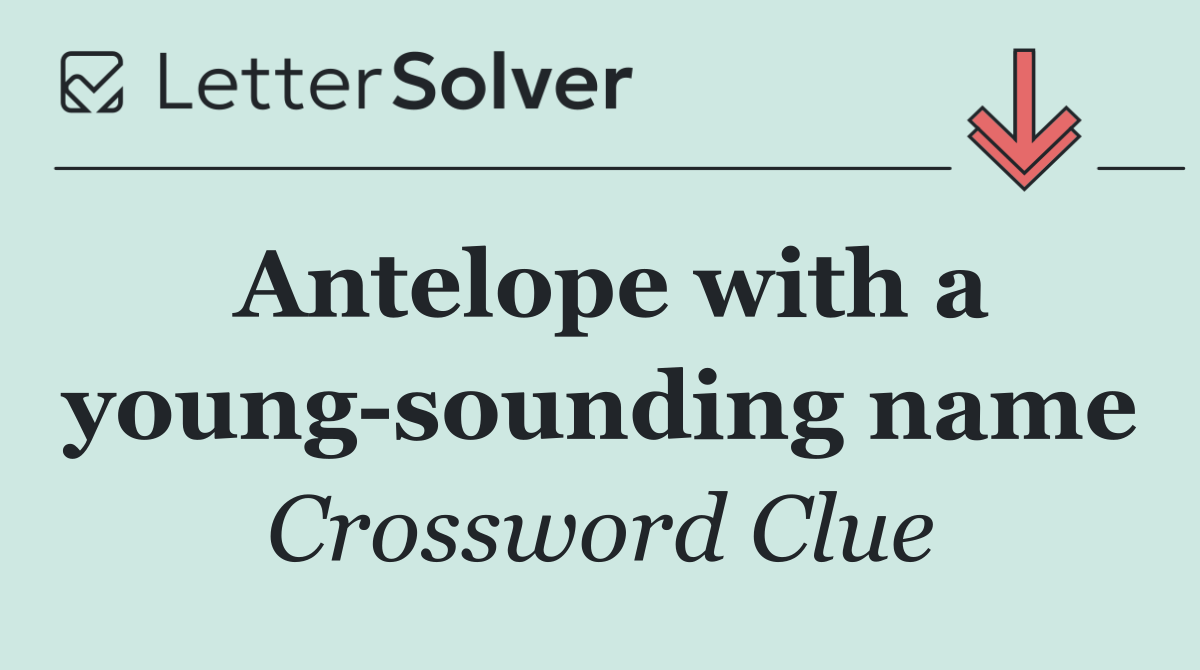 Antelope with a young sounding name